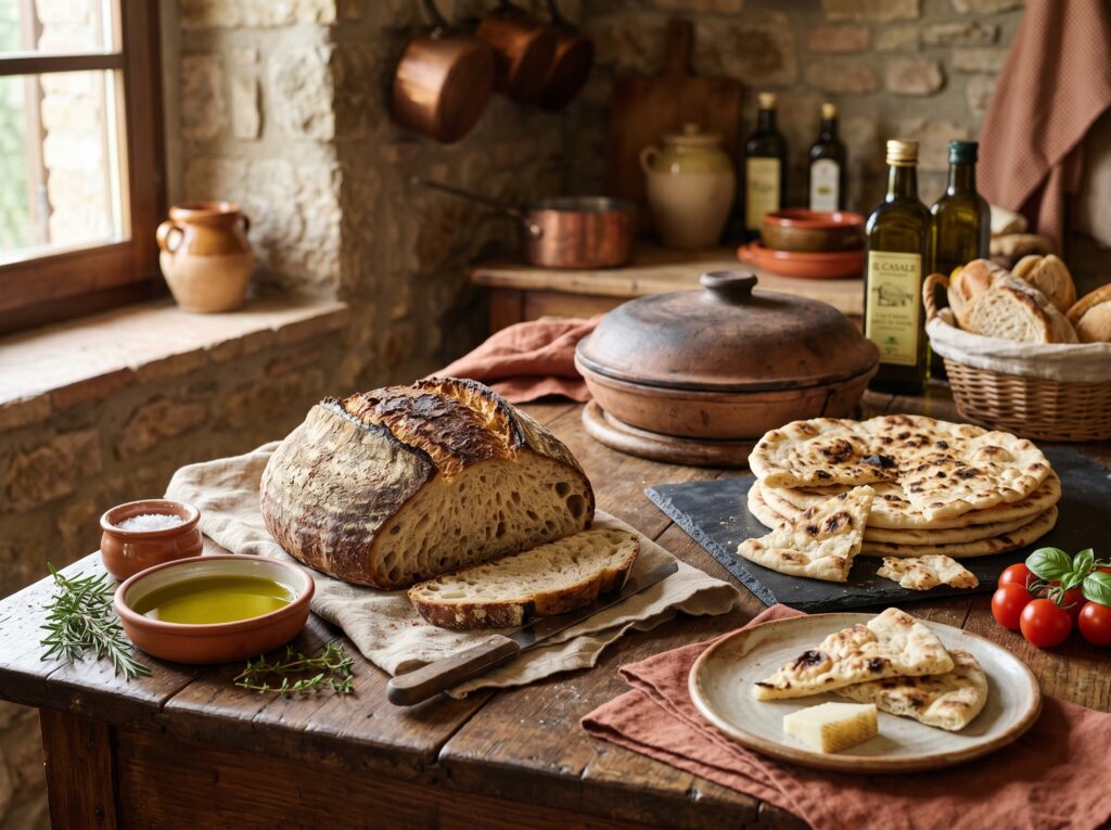 Torta al Testo e Pane Umbro