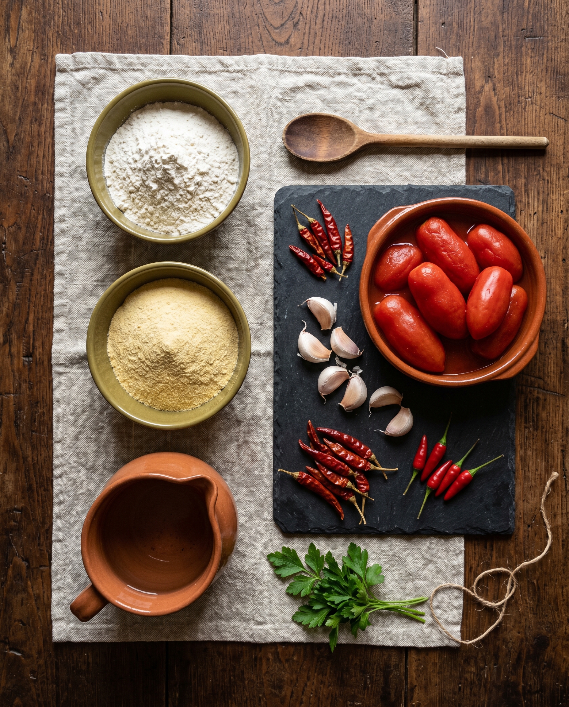 Ingredienti per ciriole alla ternana