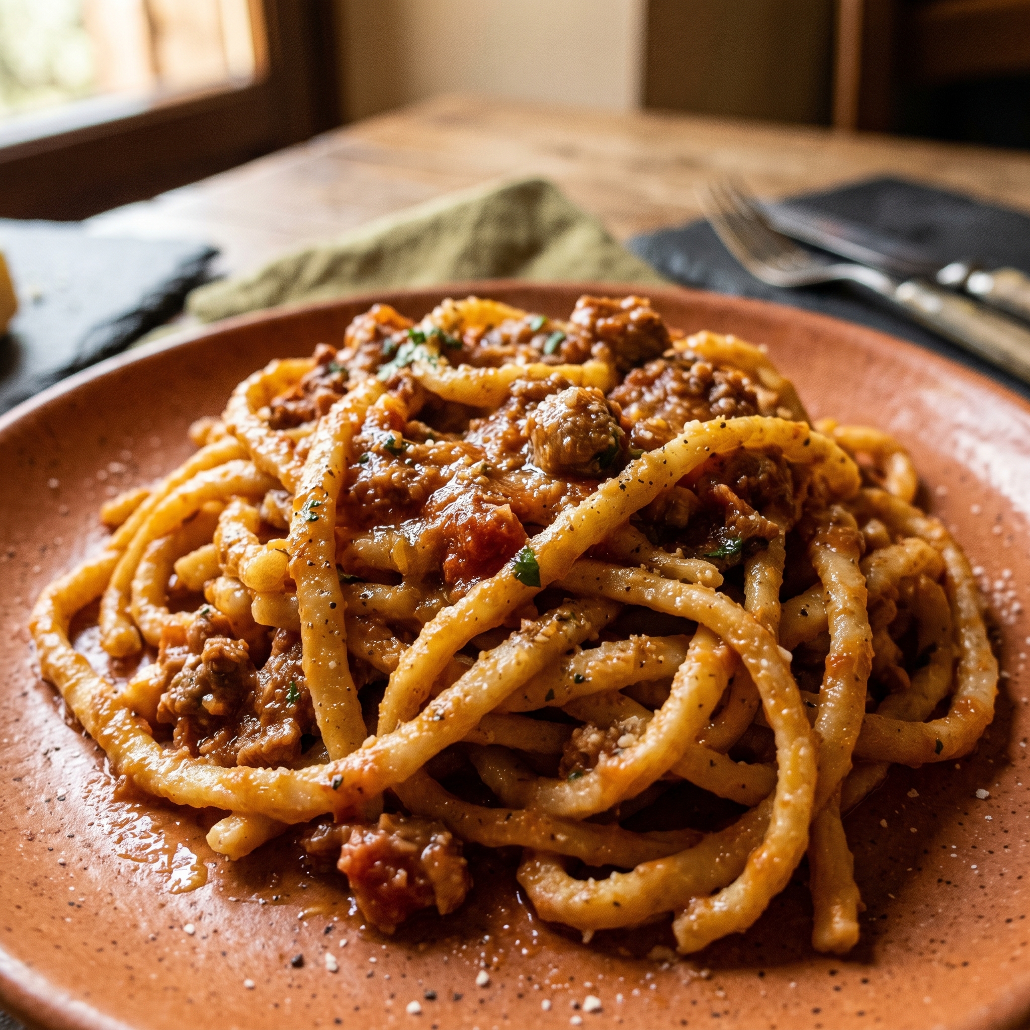 Ciriole alla Ternana — dettaglio della texture