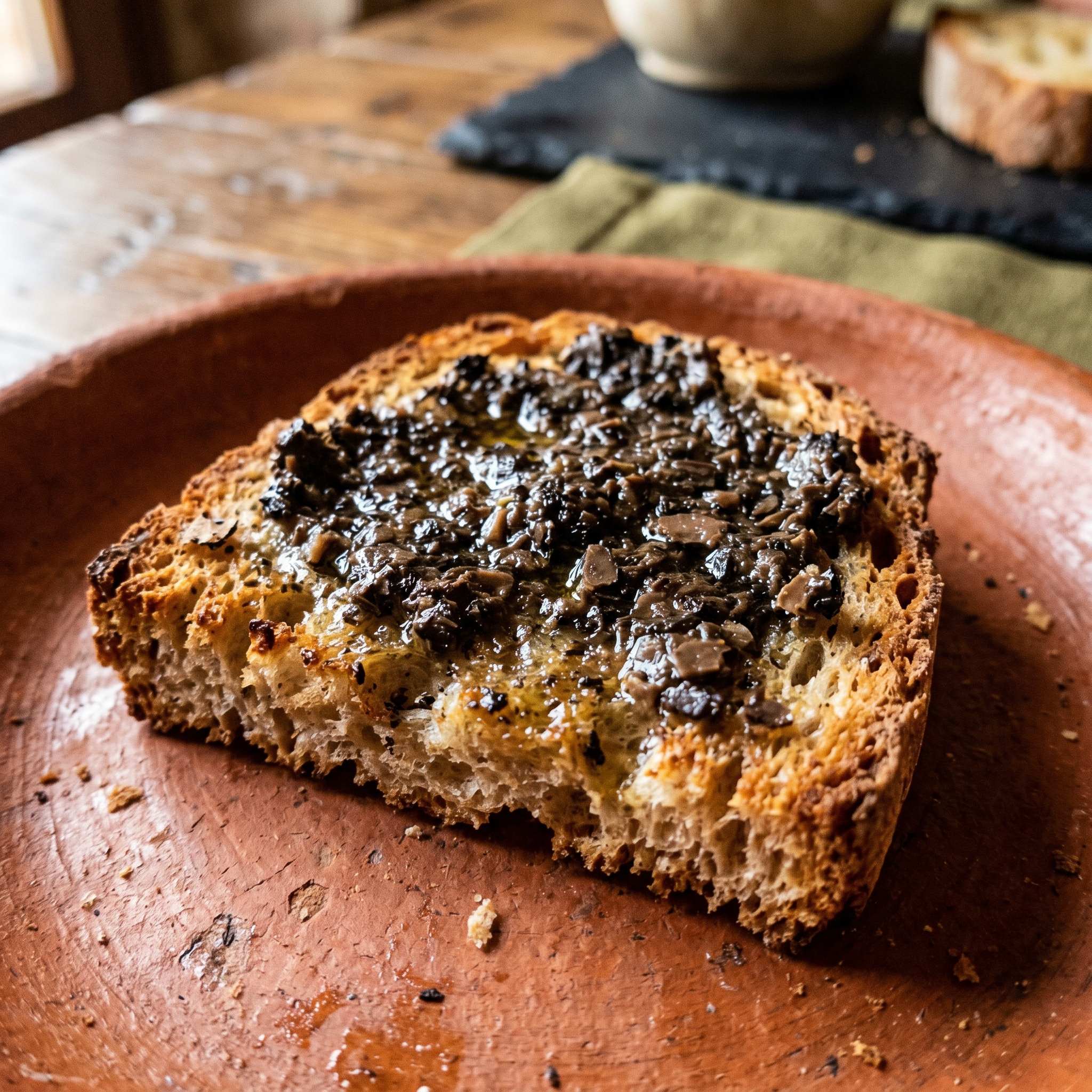 Crostini al Tartufo Nero di Norcia — dettaglio della texture