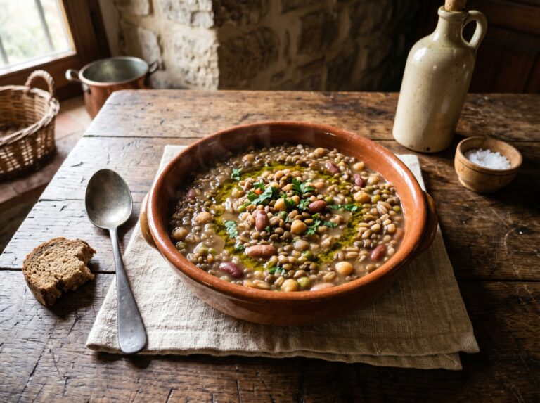 Imbrecciata umbra di Perugia: zuppa mista di legumi e cereali nella tradizione contadina