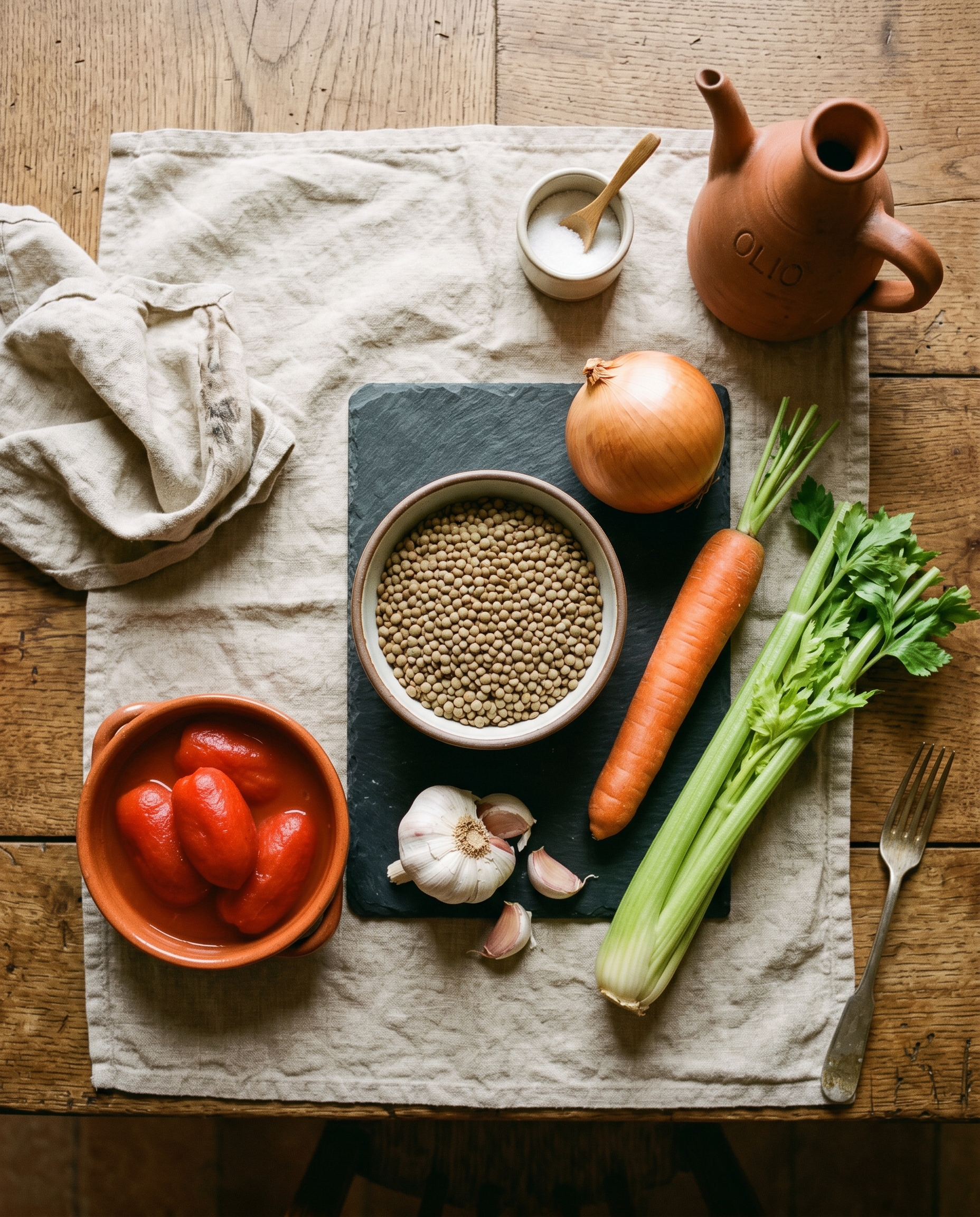 Ingredienti per lenticchie di castelluccio igp