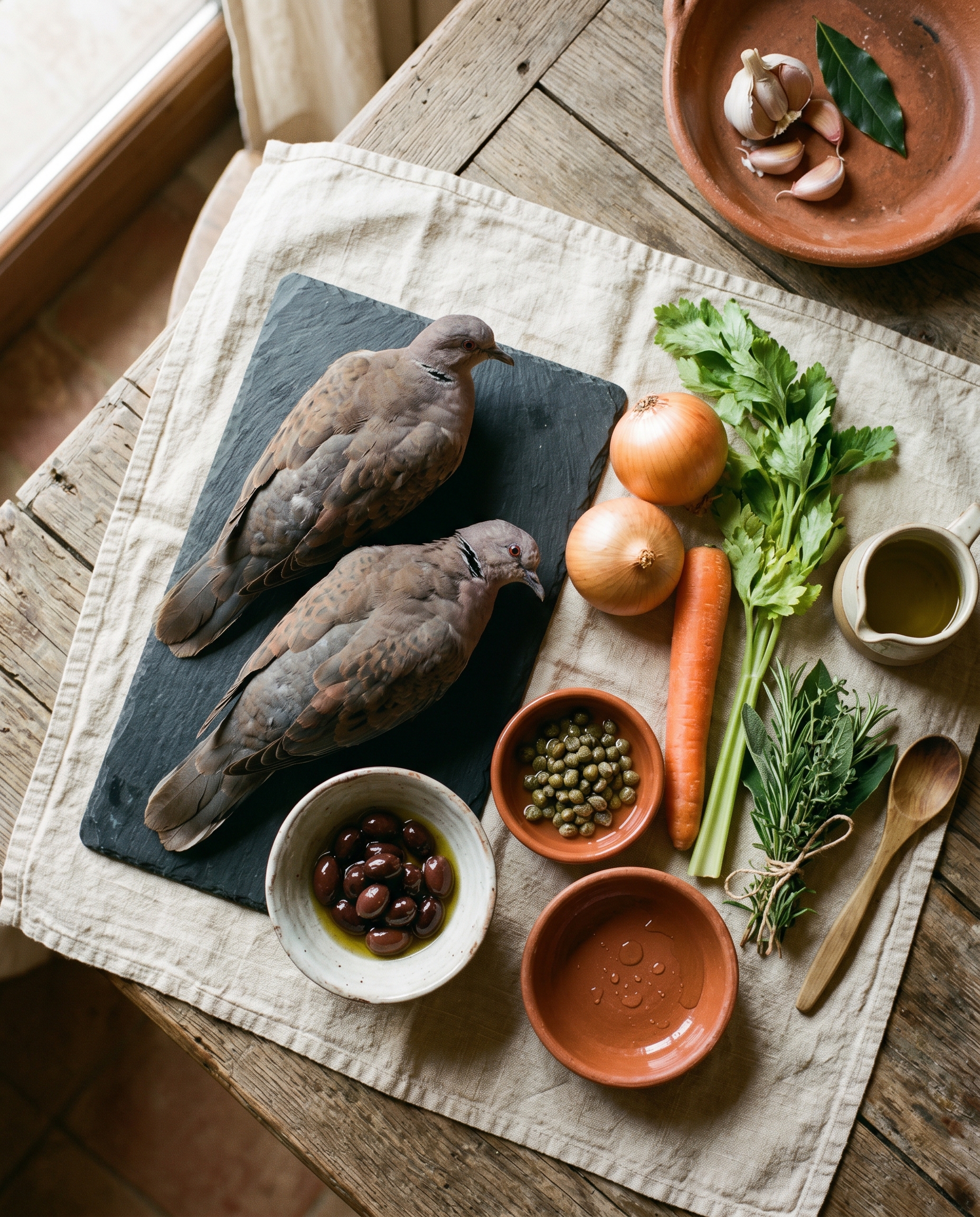 Ingredienti per palomba alla ghiotta umbra