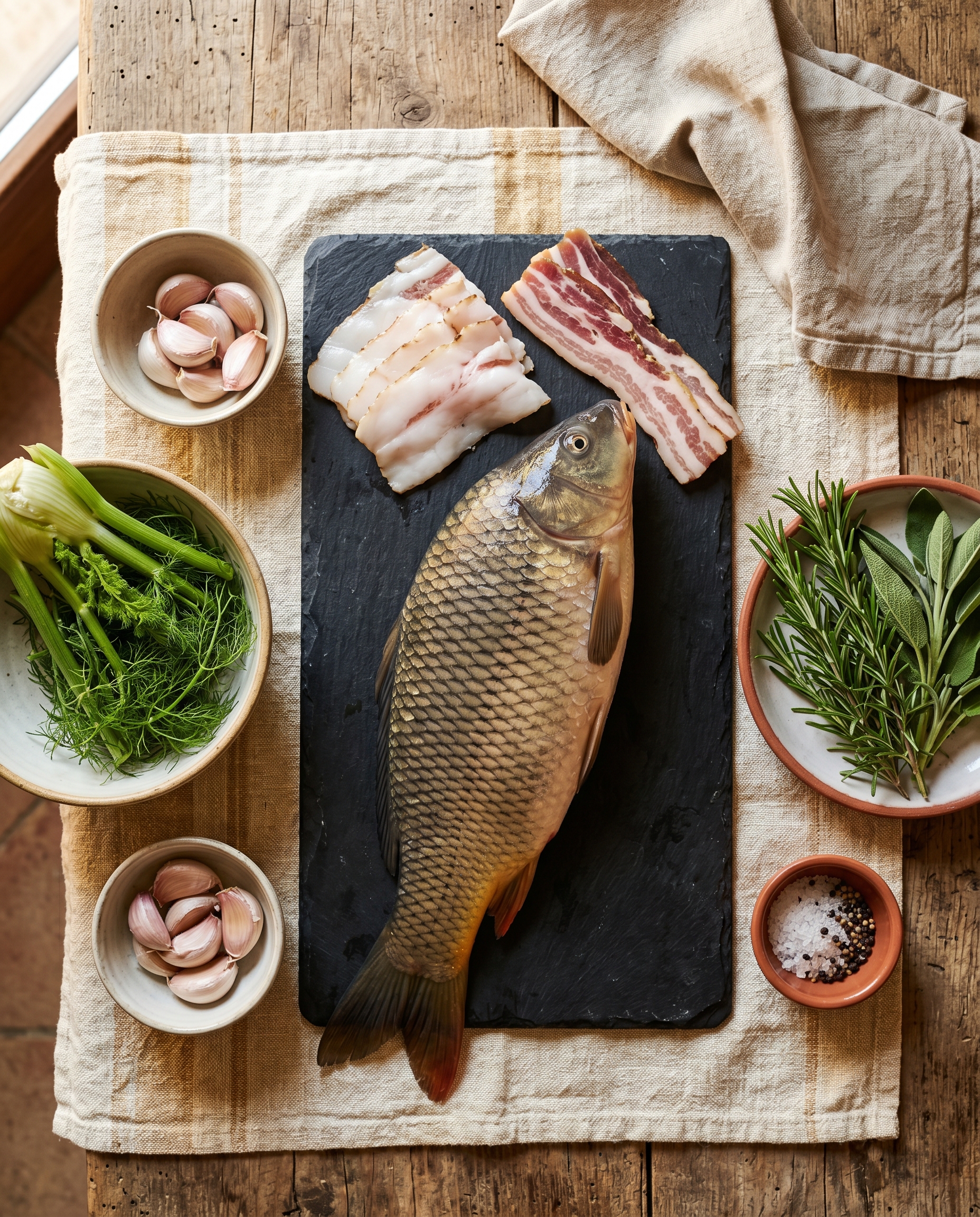 Ingredienti per regina in porchetta