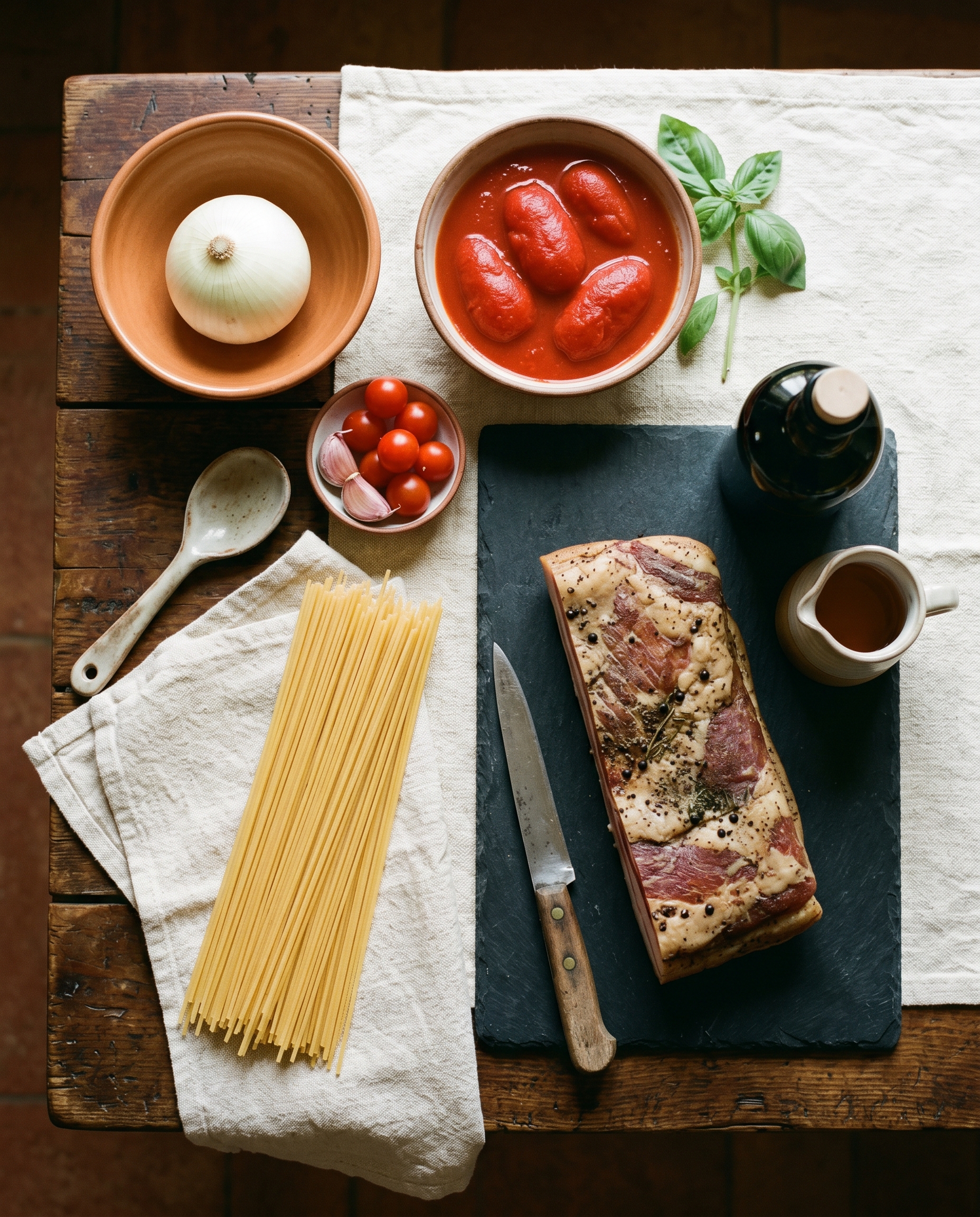 Ingredienti per spaghetti col rancetto