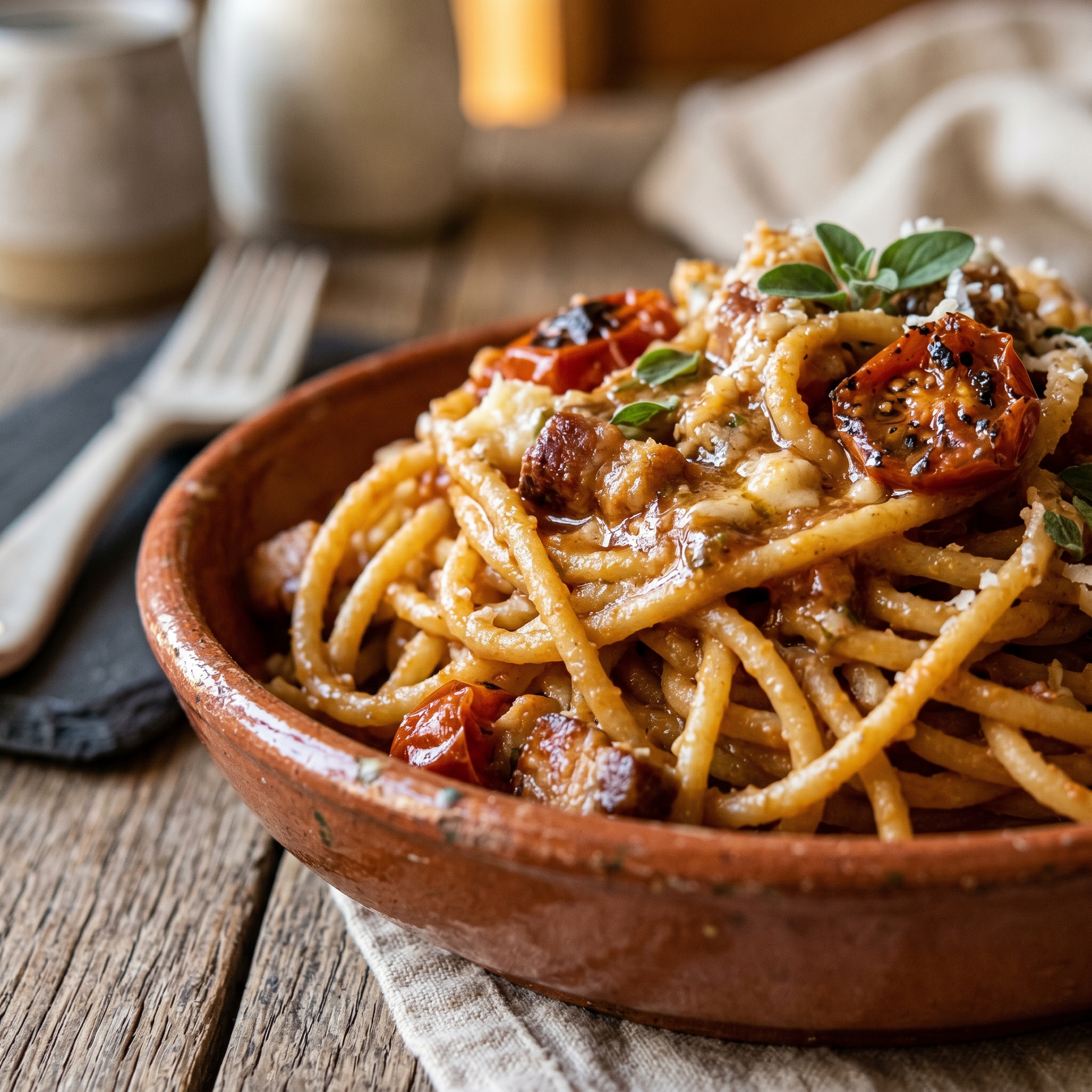 Spaghetti col Rancetto — dettaglio della texture