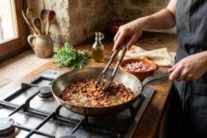 Spaghetti col Rancetto — passaggio 1