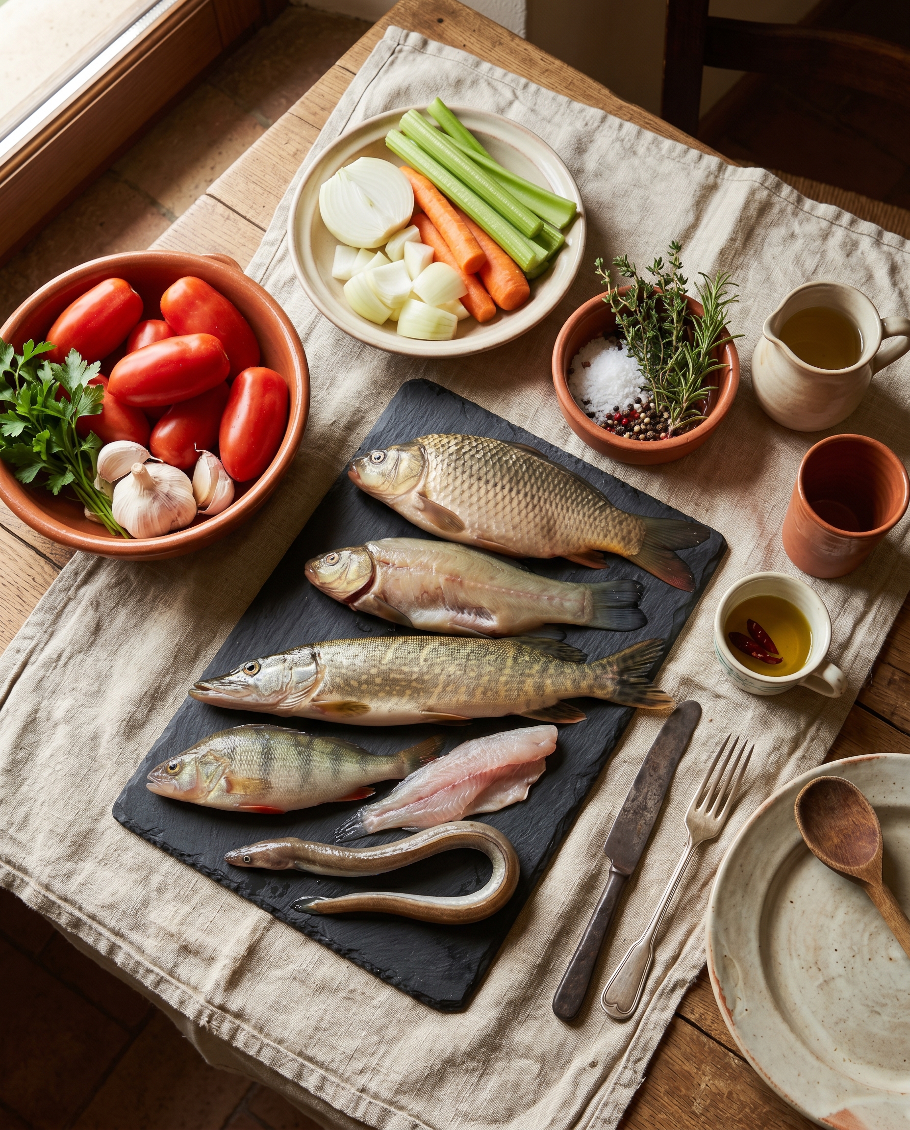 Ingredienti per tegamaccio del trasimeno