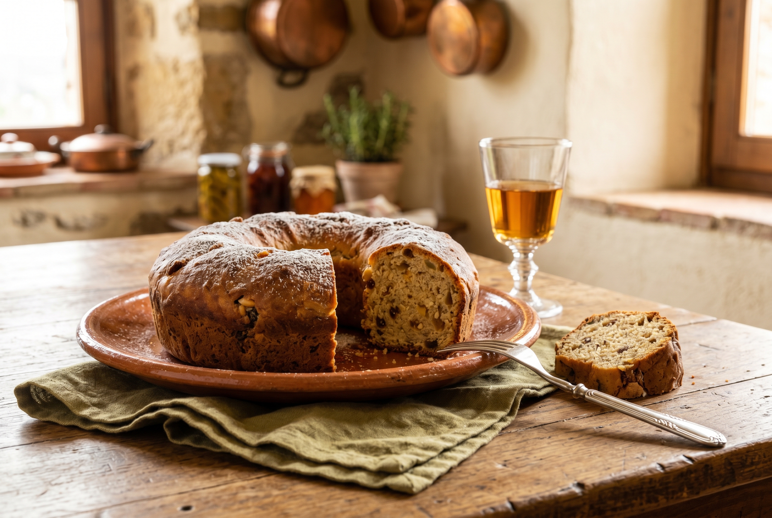 Torcolo di San Costanzo servito a tavola