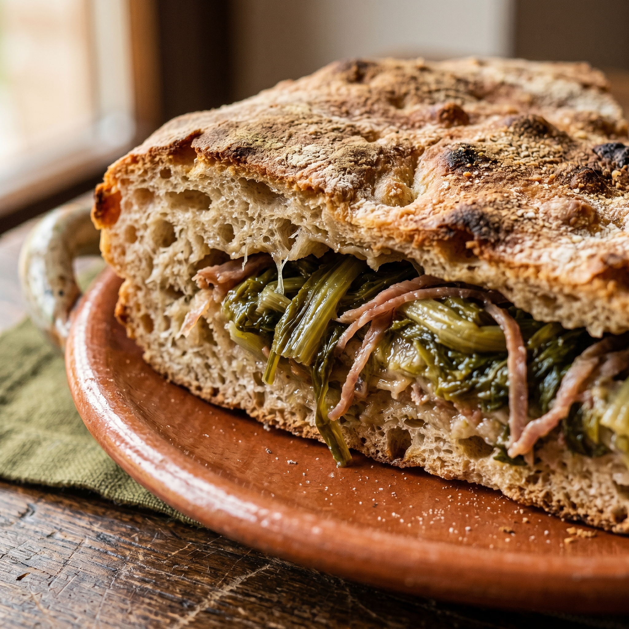 Torta al Testo — dettaglio della texture