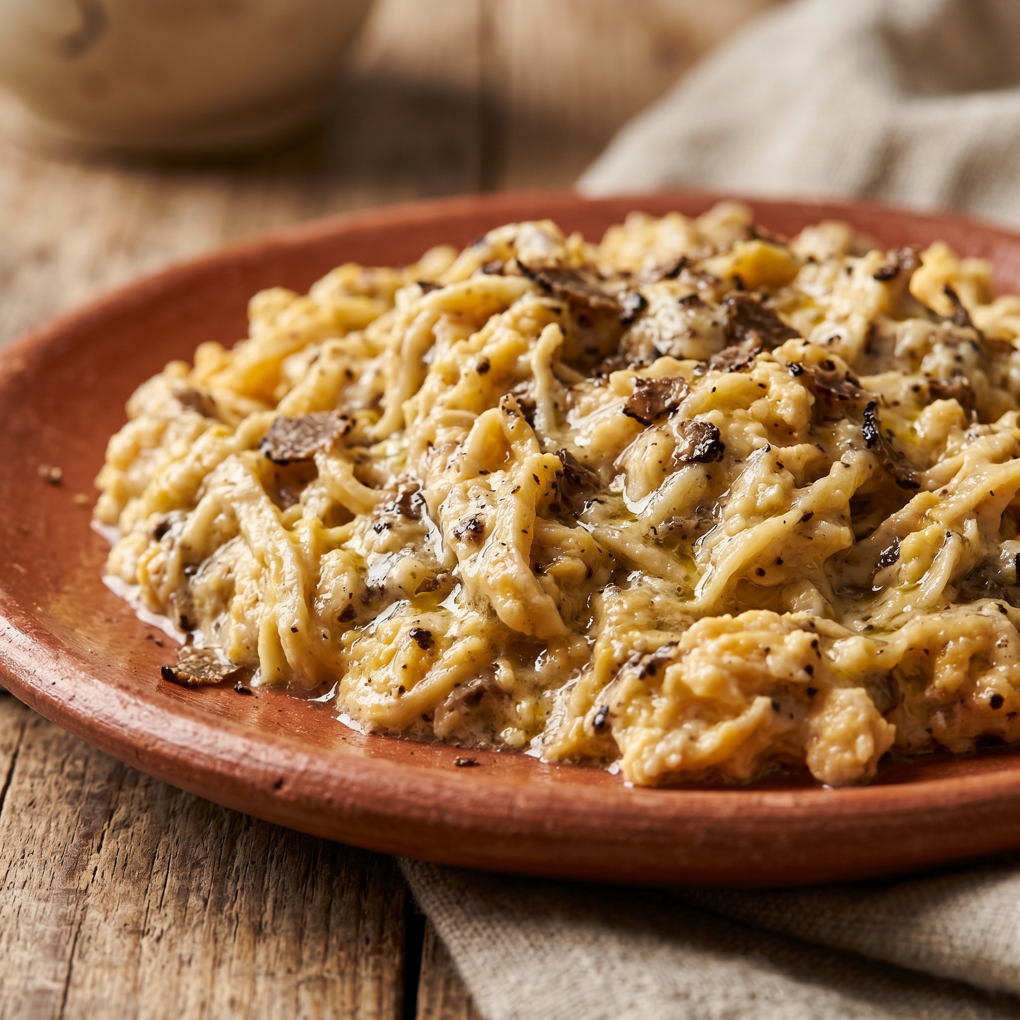Uova Strapazzate al Tartufo di Norcia — dettaglio della texture